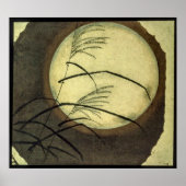 Hiroshige Wind Blown Grass Poster (Vorne)