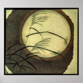 Hiroshige Wind Blown Grass Poster