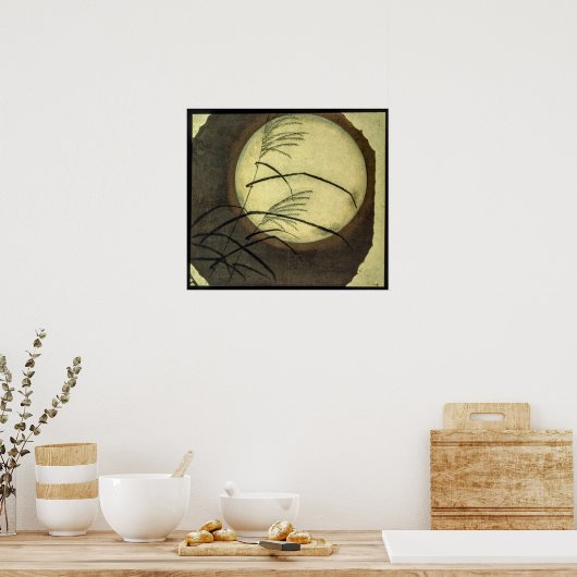 Hiroshige Wind Blown Grass Poster (Küche)