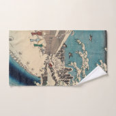 Hiroshige Winterlandschaft Japan Land Badhandtuch Set (Handtuch)