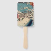 Hiroshige Winterlandschaft Japan Land Fächer (Rückseite)