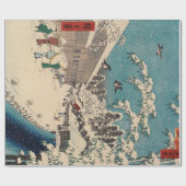 Hiroshige Winterlandschaft Japan Land Geschenkpapier (Flach)