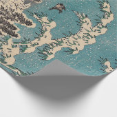 Hiroshige Winterlandschaft Japan Land Geschenkpapier (Ecke)