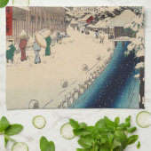 Hiroshige Winterlandschaft Japan Land Geschirrtuch (Gefaltet)
