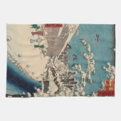 Hiroshige Winterlandschaft Japan Land Geschirrtuch (Horizontal)