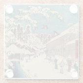 Hiroshige Winterlandschaft Japan Land Glasuntersetzer (Rückseite)