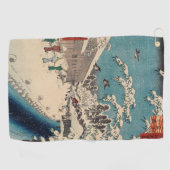 Hiroshige Winterlandschaft Japan Land Golfhandtuch (Horizontal)