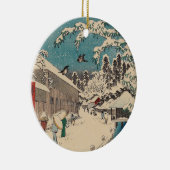 Hiroshige Winterlandschaft Japan Land Keramik Ornament (Rechts)