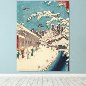 Hiroshige Winterlandschaft Japan Land Leinwanddruck (Insitu (Holzboden))