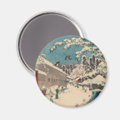 Hiroshige Winterlandschaft Japan Land Magnet (Vorderseite/Rückseite)
