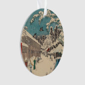 Hiroshige Winterlandschaft Japan Land Ornament (Vorderseite)