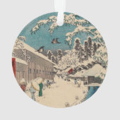 Hiroshige Winterlandschaft Japan Land Ornament (Rückseite)