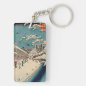 Hiroshige Winterlandschaft Japan Land Schlüsselanhänger (Rückseite)