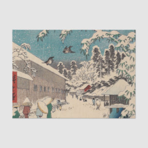 Hiroshige Winterlandschaft Japan Land Seidenpapier