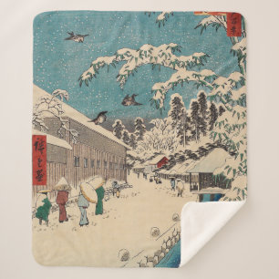 Hiroshige Winterlandschaft Japan Land Sherpadecke
