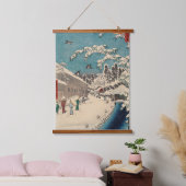 Hiroshige Winterlandschaft Japan Land Wandteppich Mit Holzrahmen (Schlafzimmer)