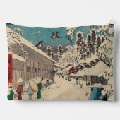 Hiroshige Winterlandschaft Japan Land Zubehörtasche (Rückseite)
