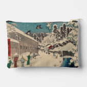 Hiroshige Winterlandschaft Japan Land Zubehörtasche (Rückseite)