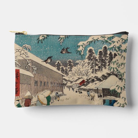 Hiroshige Winterlandschaft Japan Land Zubehörtasche (Vorderseite)