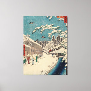 Hiroshige Winterlandschaft Japan Ukiyo-e Antiquitä Leinwanddruck