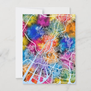 Hiroshima Japan City Map Postkarte