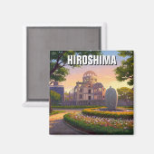 Hiroshima Japan Peace Dome Travel Magnet (Vorderseite/Rückseite)
