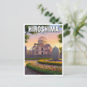 Hiroshima Japan Peace Dome Travel Postkarte (Stehend Vorderseite)