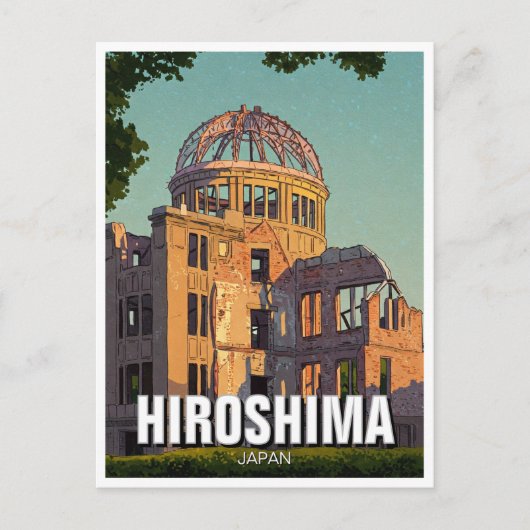 Hiroshima Japan Peace Dome Travel Postkarte (Vorderseite)