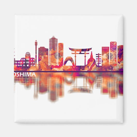 Hiroshima Japan Skyline Magnet (Vorne)