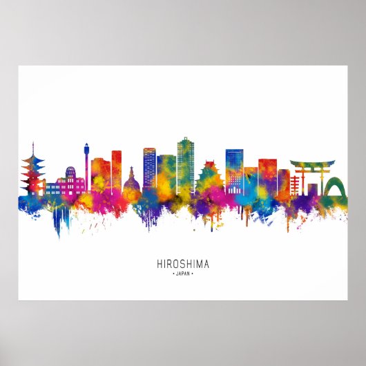 Hiroshima Japan Skyline Poster (Vorne)