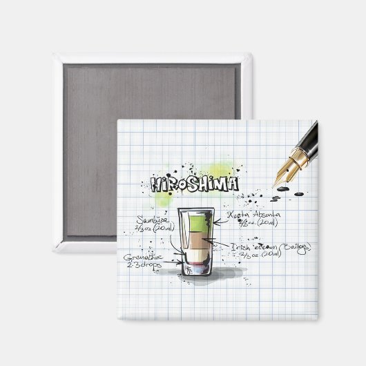 Hiroshima Magnet (Vorderseite/Rückseite)