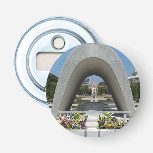 Hiroshima Memorial Cenotaph Flaschenöffner (Vorderseite)