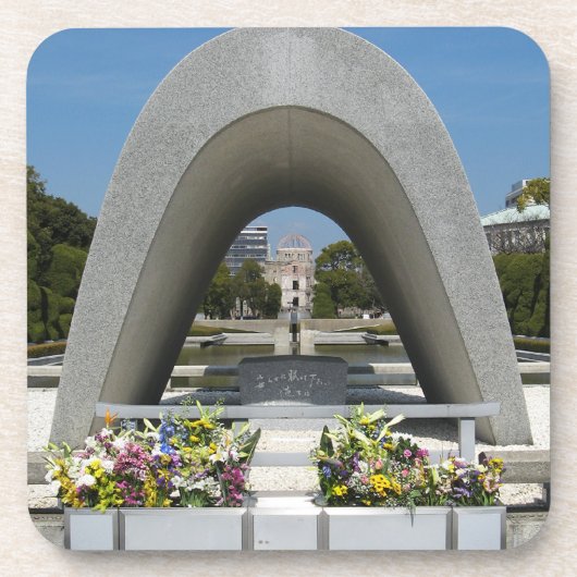 Hiroshima Memorial Cenotaph Getränkeuntersetzer (Vorderseite)
