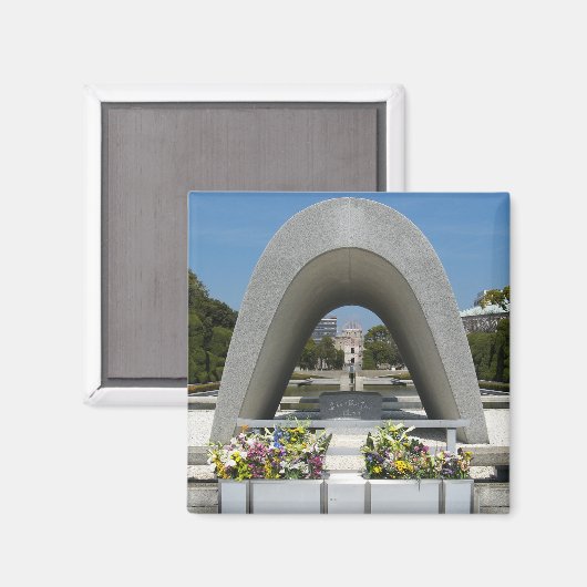 Hiroshima Memorial Cenotaph Magnet (Vorderseite/Rückseite)