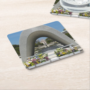 Hiroshima Memorial Cenotaph Rechteckiger Pappuntersetzer