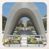 Hiroshima Memorial Cenotaph Rechteckiger Pappuntersetzer (Vorderseite)