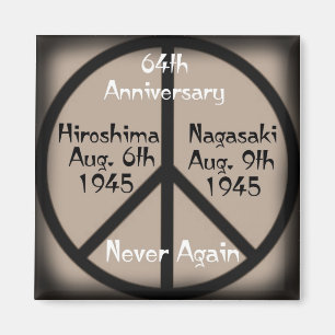 Hiroshima-Nagasaki Friedenszeichen Magnet