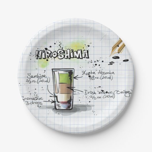 Hiroshima Pappteller (Vorderseite)