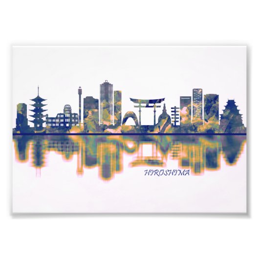 Hiroshima Skyline Fotodruck (Vorne)