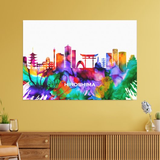 Hiroshima Skyline Leinwanddruck (Insitu (Wohnzimmer))