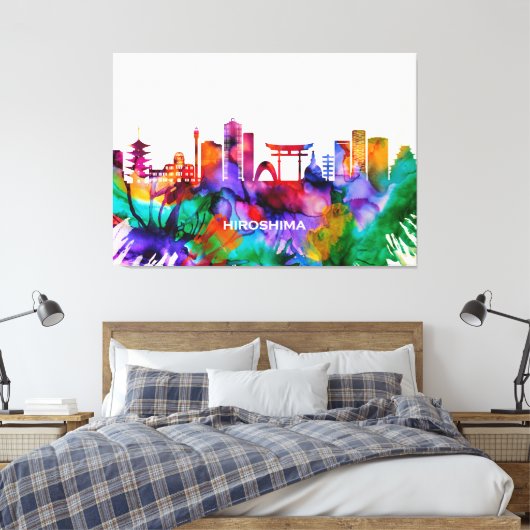 Hiroshima Skyline Leinwanddruck (Insitu (Schlafzimmer))