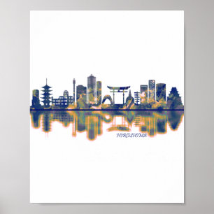 Hiroshima Skyline Poster