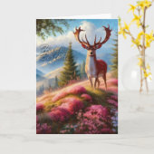 Hirsch 1 karte (Gelbe Blume)