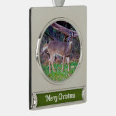 Hirsch Banner-Ornament Silber (Rechts)