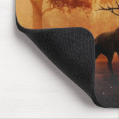 Hirsch bei Sonnenuntergang Mousepad (Ecke)