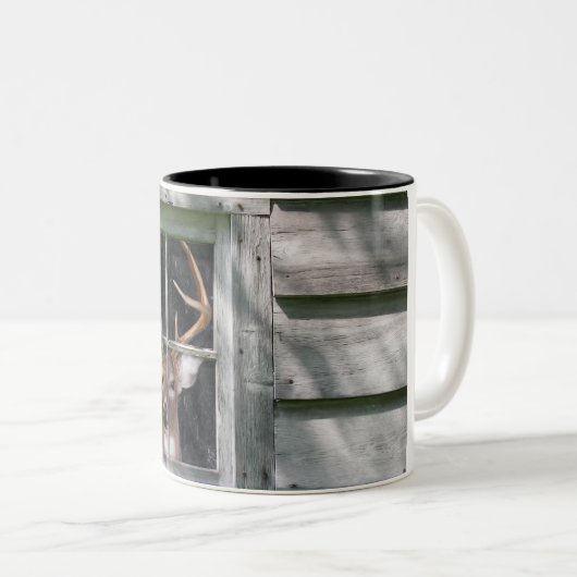 Hirsch Blind Zweifarbige Tasse (VorderseiteRechts)