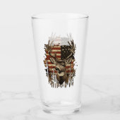 Hirsch, Bock-Saison USA-Flagge Glas (Vorderseite)