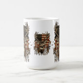 Hirsch, Bock-Saison USA-Flagge Kaffeetasse (Mittel)