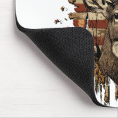 Hirsch, Bock-Saison USA-Flagge Mousepad (Ecke)