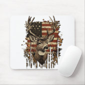 Hirsch, Bock-Saison USA-Flagge Mousepad (Mit Mouse)